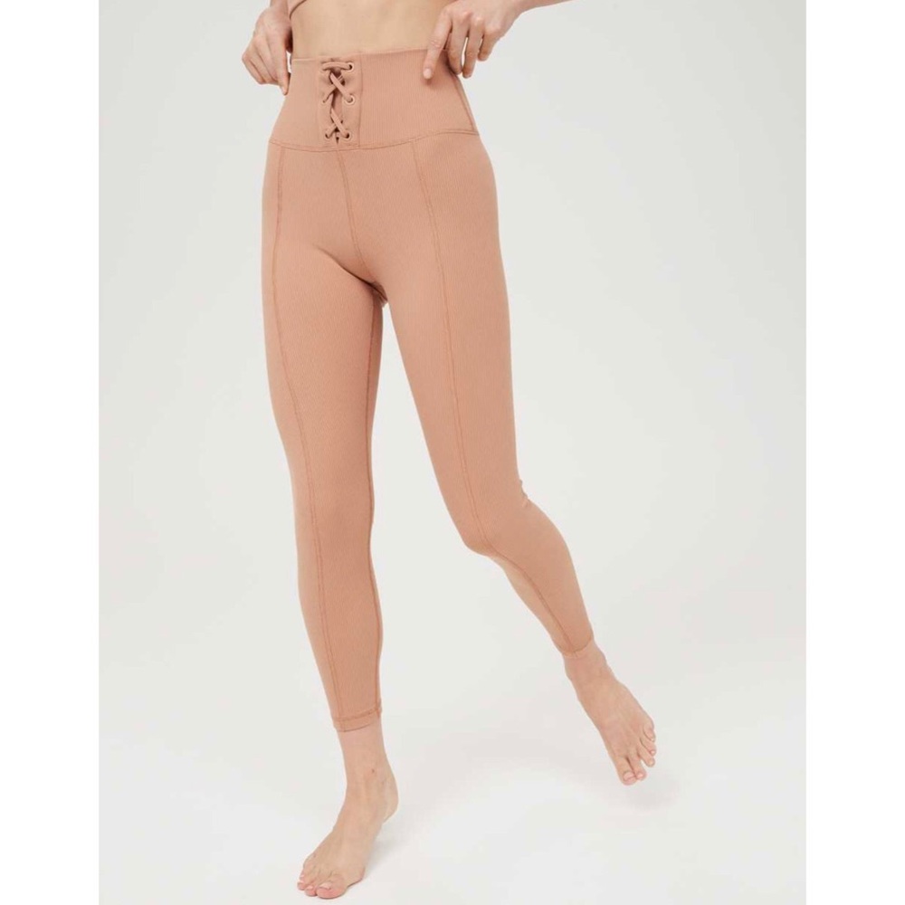 Nude Ribbed Leggings